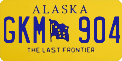 AK license plate GKM904
