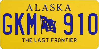 AK license plate GKM910