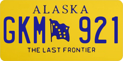 AK license plate GKM921