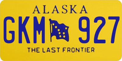 AK license plate GKM927