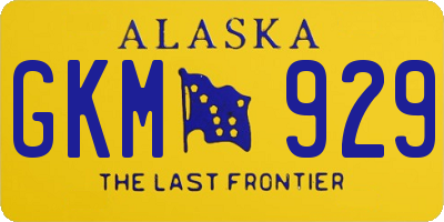 AK license plate GKM929