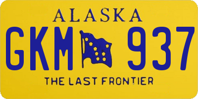 AK license plate GKM937