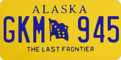 AK license plate GKM945