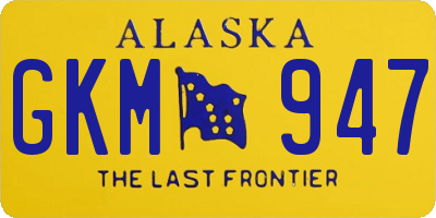 AK license plate GKM947