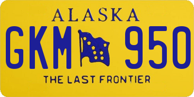 AK license plate GKM950