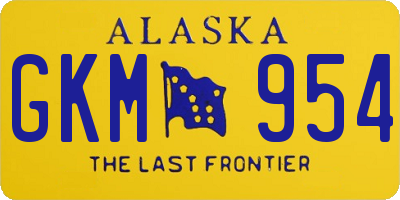 AK license plate GKM954