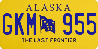 AK license plate GKM955