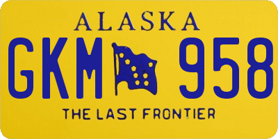 AK license plate GKM958