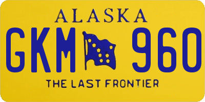 AK license plate GKM960