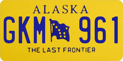 AK license plate GKM961