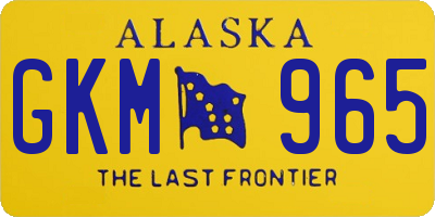 AK license plate GKM965