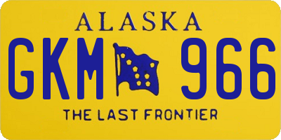AK license plate GKM966