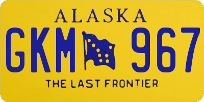 AK license plate GKM967