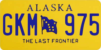 AK license plate GKM975