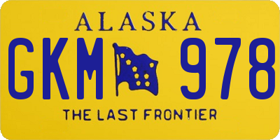 AK license plate GKM978