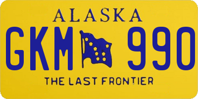 AK license plate GKM990