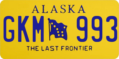 AK license plate GKM993