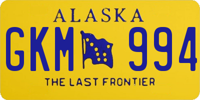 AK license plate GKM994