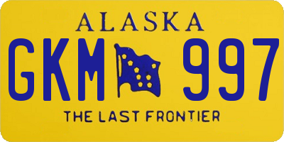 AK license plate GKM997