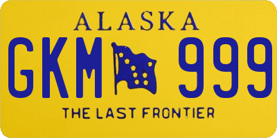 AK license plate GKM999