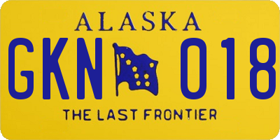 AK license plate GKN018