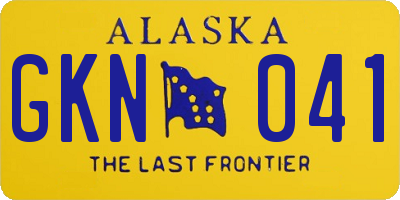 AK license plate GKN041