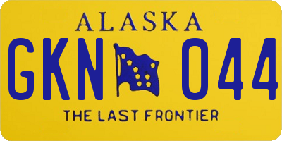 AK license plate GKN044