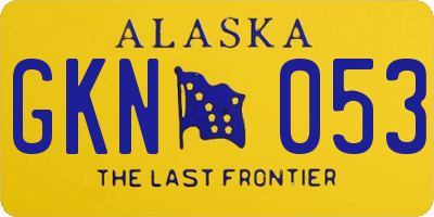 AK license plate GKN053
