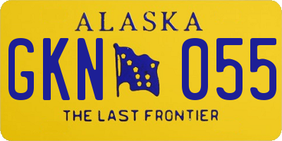 AK license plate GKN055
