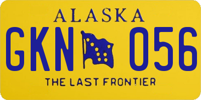 AK license plate GKN056