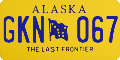 AK license plate GKN067