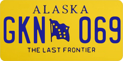 AK license plate GKN069