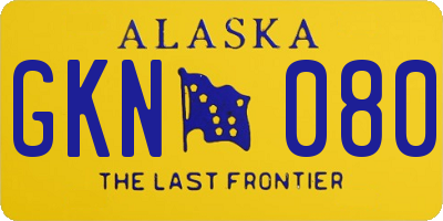 AK license plate GKN080