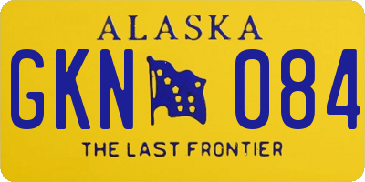 AK license plate GKN084