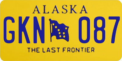 AK license plate GKN087
