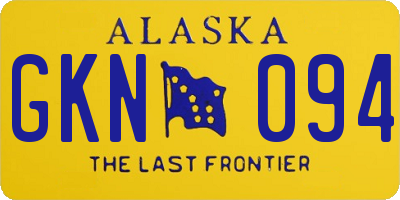 AK license plate GKN094