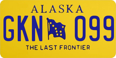 AK license plate GKN099