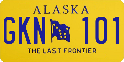 AK license plate GKN101