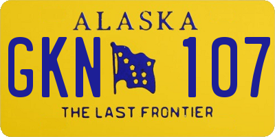 AK license plate GKN107