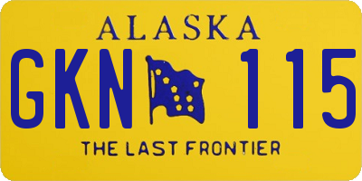 AK license plate GKN115
