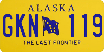 AK license plate GKN119