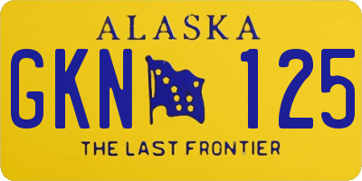 AK license plate GKN125
