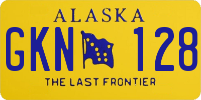 AK license plate GKN128