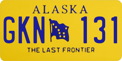 AK license plate GKN131
