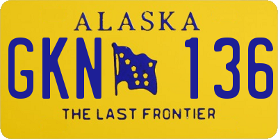 AK license plate GKN136