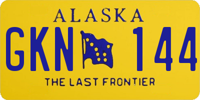 AK license plate GKN144