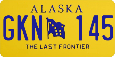 AK license plate GKN145