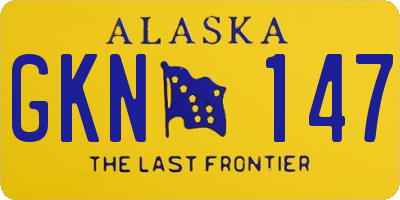 AK license plate GKN147