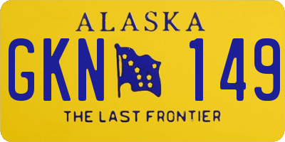 AK license plate GKN149