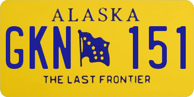 AK license plate GKN151
